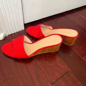 Kate Spade Red Wedge Sandals